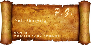 Pedl Gergely névjegykártya